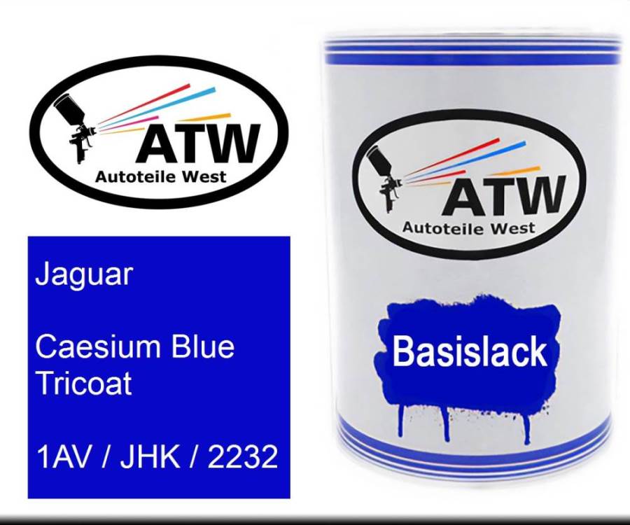 Jaguar, Caesium Blue Tricoat, 1AV / JHK / 2232: 500ml Lackdose, von ATW Autoteile West.